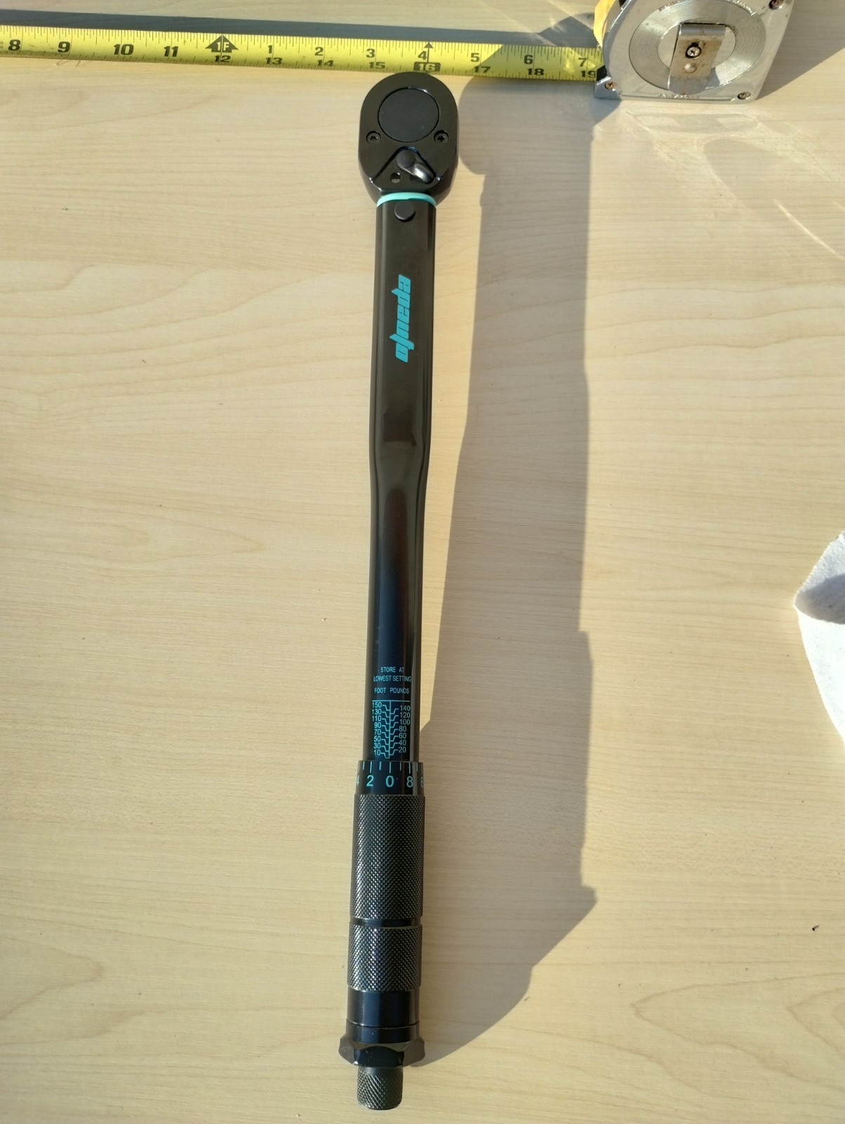 New EPAuto 1/2&Prime; Click Torque Wrench 10-150 ft-lb, 3/8&Prime; Adapter & Used Extension