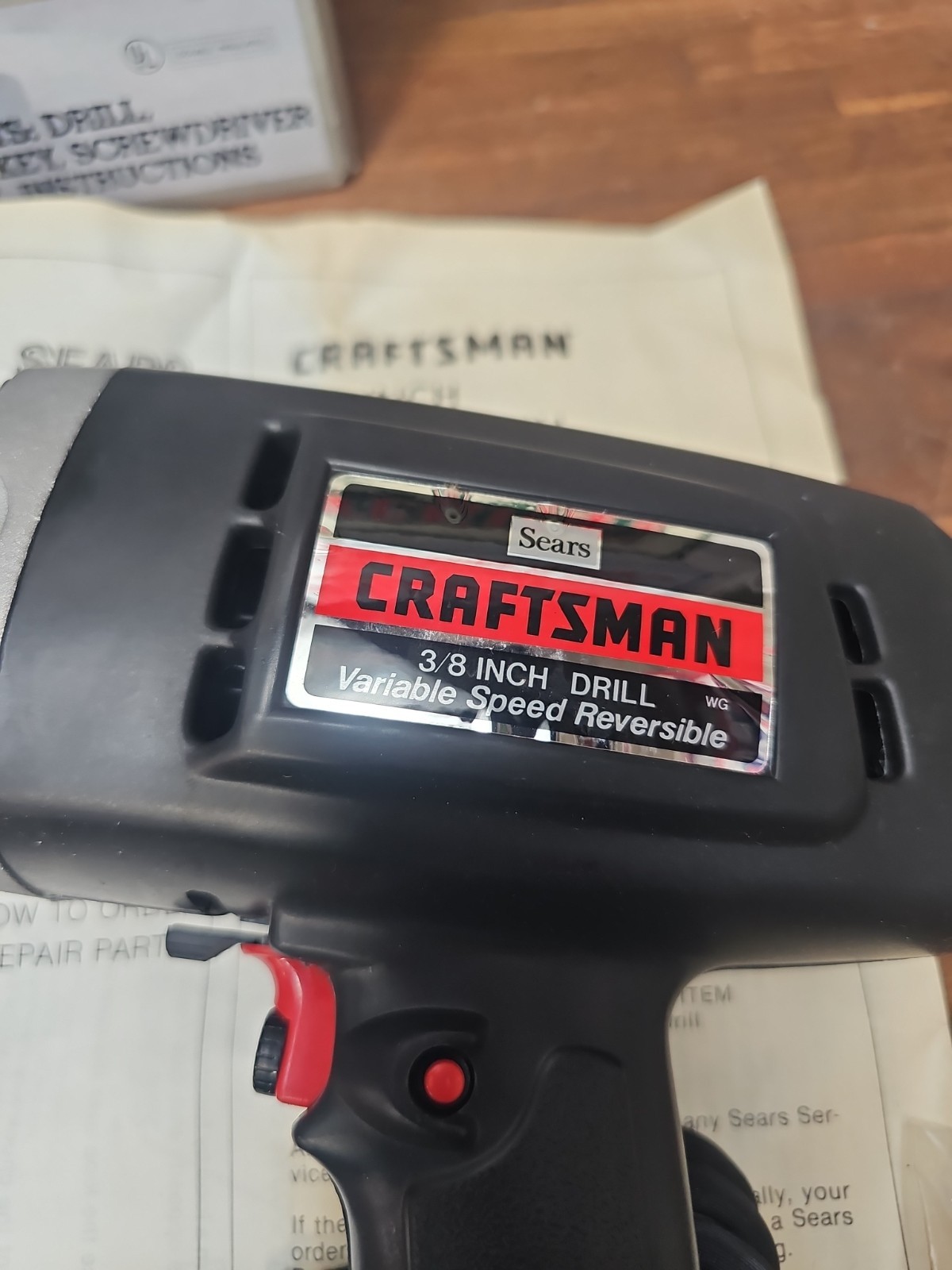 M27- RARE NOS Craftsman 2/5 HP 3/8-inch Variable Speed Reversible Drill 910416