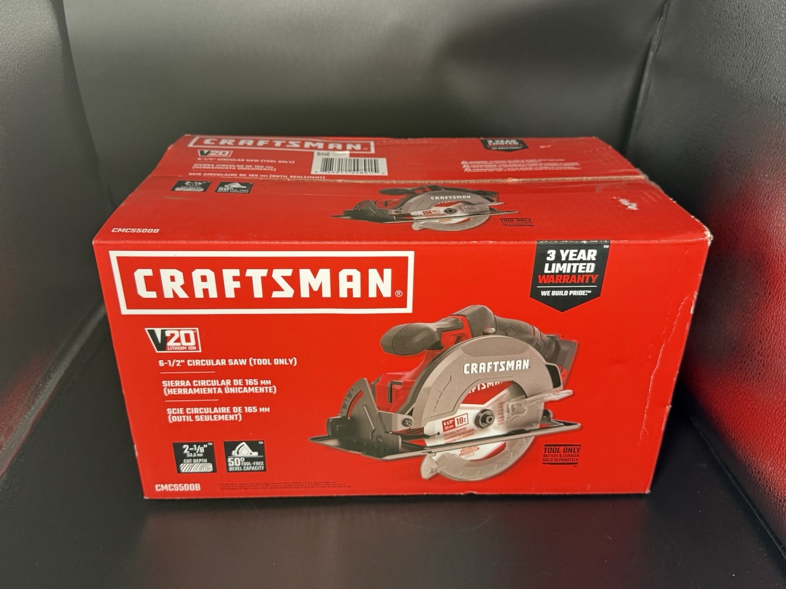 CRAFTSMAN CMCS500 V20 6.5in Battery Circular Saw – Tool Only CMCS500M1 Sealed
