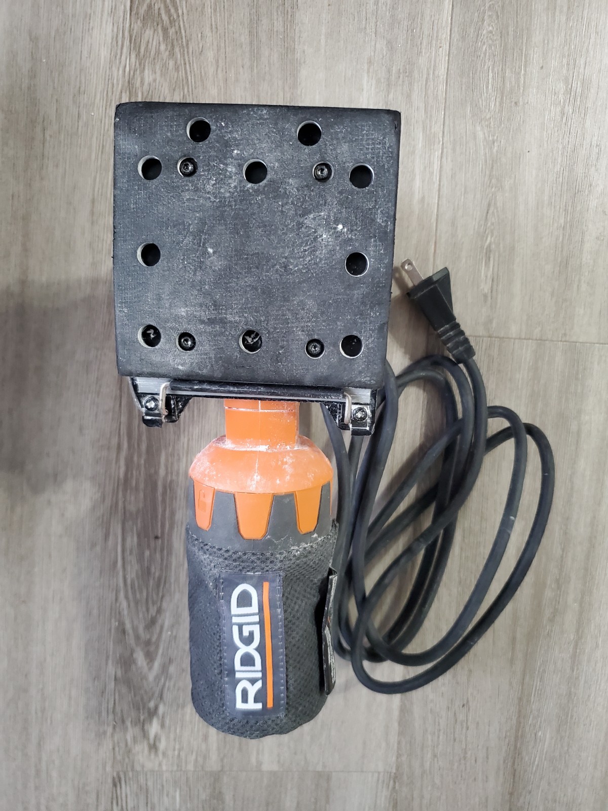RIDGID Corded Electric Orbital Sander with Carry Bag and Dust Collection Bag