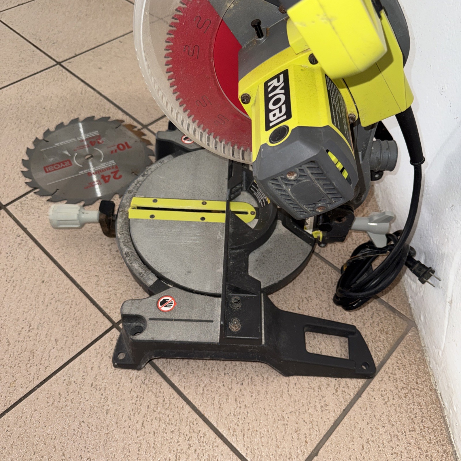 Ryobi TS1346T 14 Amp 10 inch Compound Miter Saw w/ 2 blades Blades