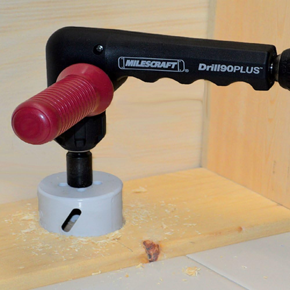 1304 Drill90Plus – Right Angle Drill Attachment with 3/8 Inch Chuck and 6-Sid…