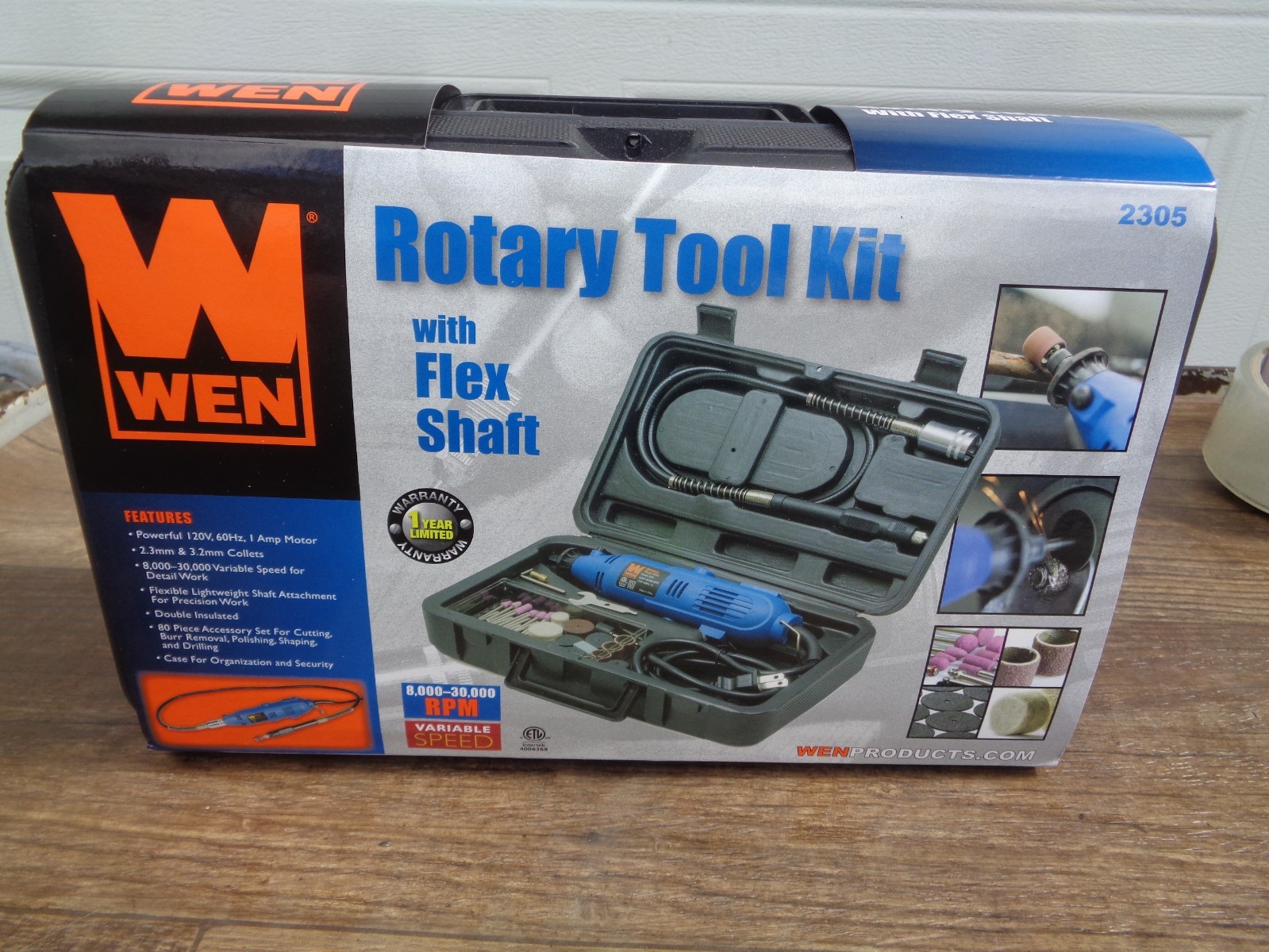 WEN Variable Speed Rotary Tool Kit Dremel Grinder Cutter with Flex Shaft & Bits