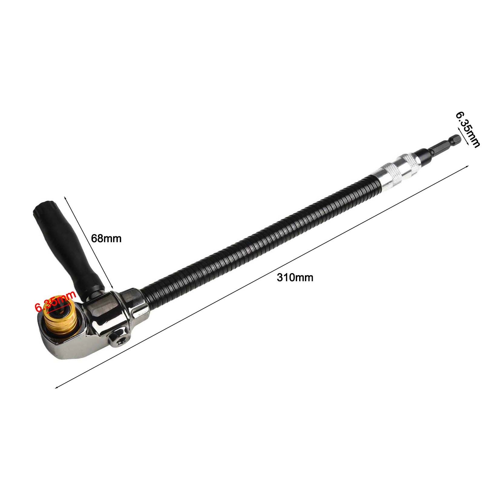 Self Locking Right Angle Drill Attachment with Detachable Handle and Shaft