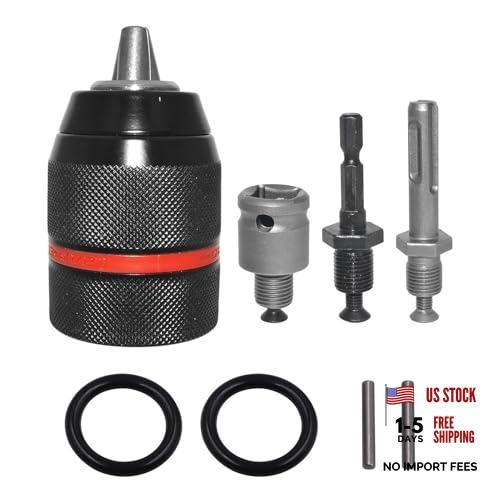 Keyless Drill Chuck for Milwaukee, 1/2&Prime;-20UNF Mount, 1.5-13mm All-Metal Self
