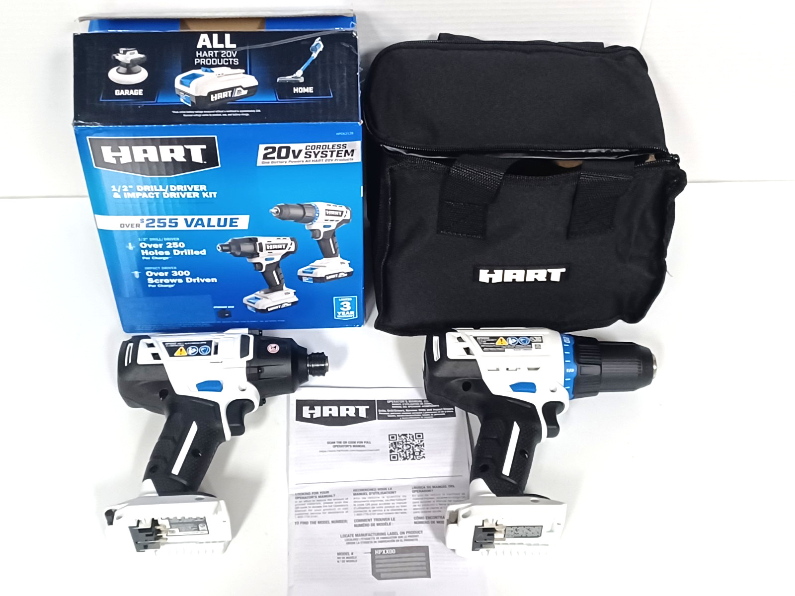 NEW HART 20v Cordless HPID02 1/4&Prime; Impact Driver & HPDD02 1/2&Prime; Drill – Tools Only