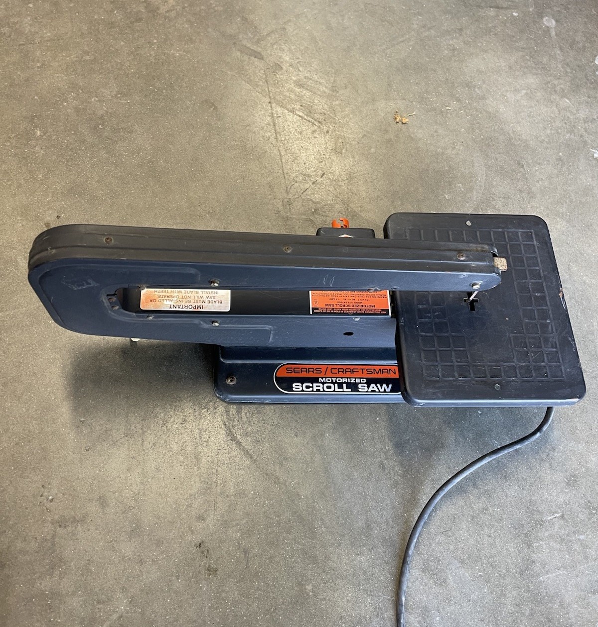 Used Sears/Craftsman Motorized Scroll Saw Model -572.247202