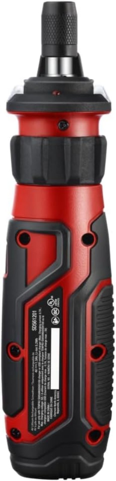 Rechargeable 4V Cordless Screwdriver with Circuit Sensor Technology, Includes…