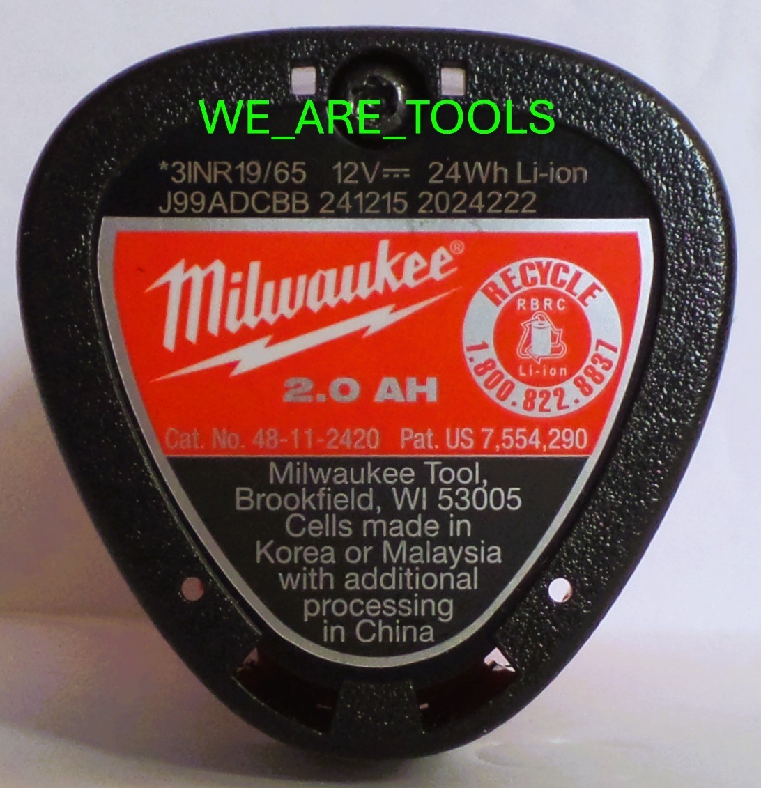 Milwaukee Kit 2420-20 M12 Hackzall Reciprocating Saw, 2) 2.0 Ah Battery, Charger