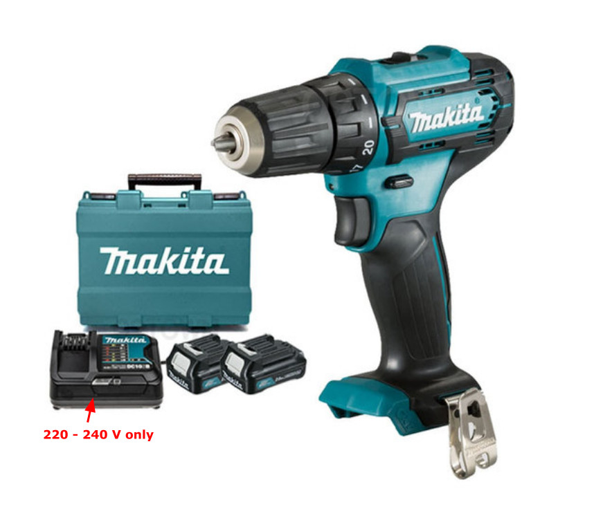 Makita DF333D 12V 2×2.0Ah 1700Rpm 30Nm 10mm LED 2.7lbs UPS Ship# Charger_220V