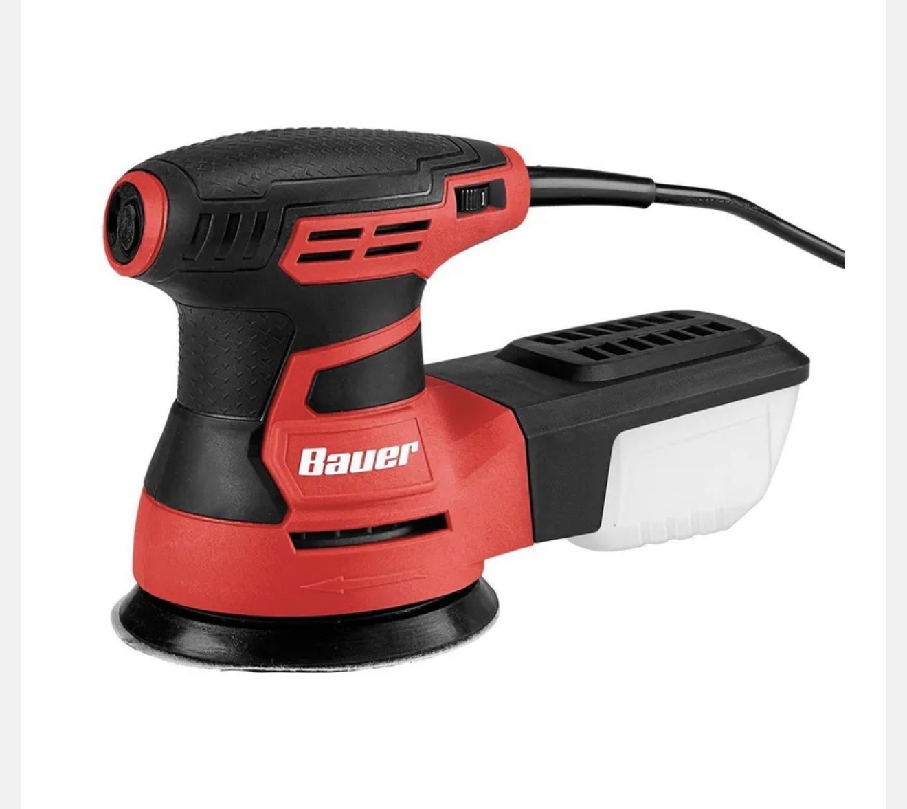 Bauer 5 in. Random Orbit Palm Sander 2.8 Amp Variable Speed Dust Collection