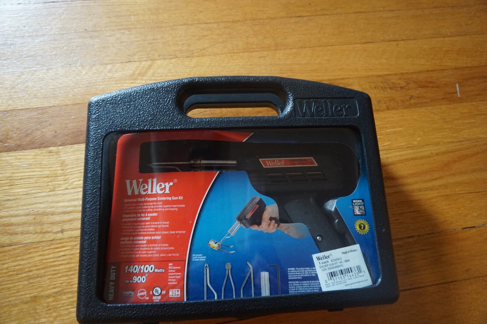 Weller 8200 PK Corded Soldering Iron Gun Kit 140/100 Watts, New in hard case