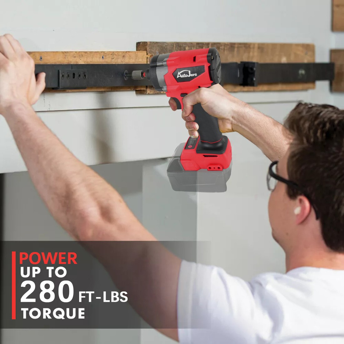 Cordless Brushless Impact Driver 320Nm 4-Speed Tool for Milwaukee M18