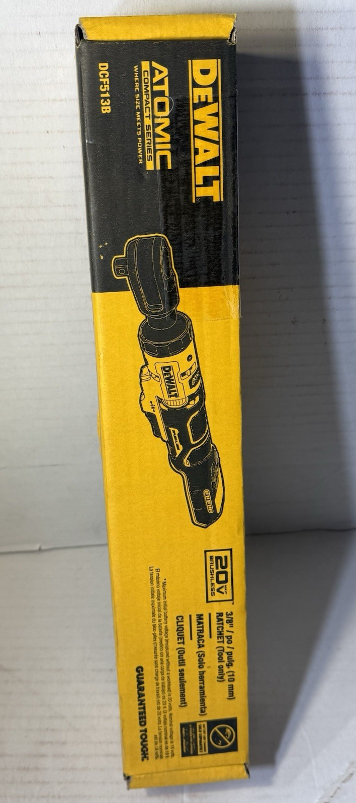 DEWALT ATOMIC 20V MAX Brushless 3/8&Prime; Ratchet Tool Only No Battery DCF513B