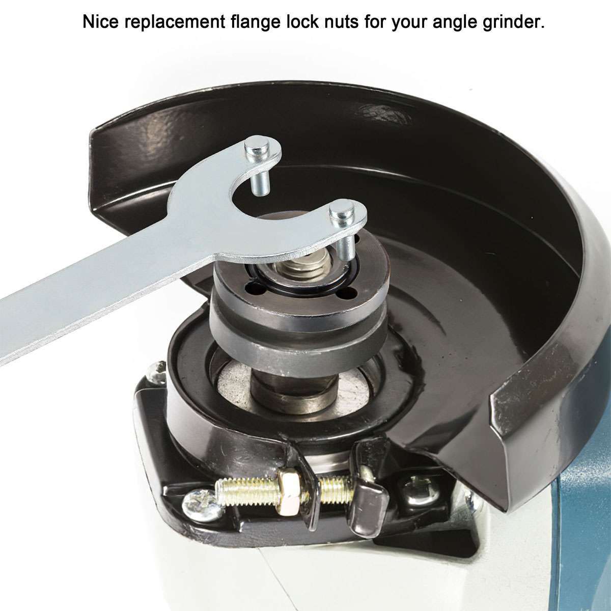 2X 5/8-11 Angle Grinder Flange Lock Nuts Wrench Tool For Dewalt Makita Milwaukee