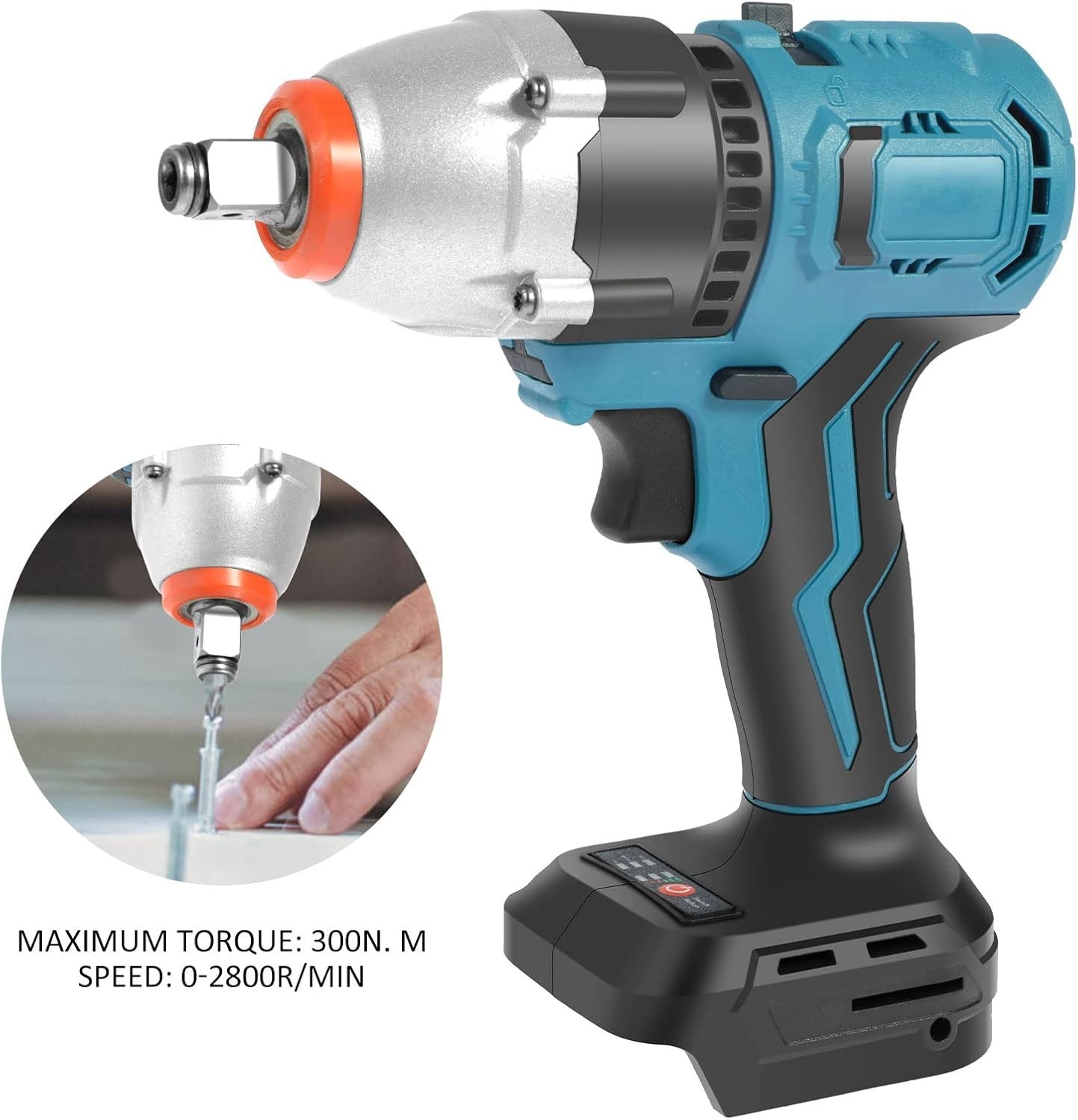 Impact Wrench 2800r/min 300NM High-Torque Electric Impact Drill 1/4&Prime; 1/2&Prime; Double