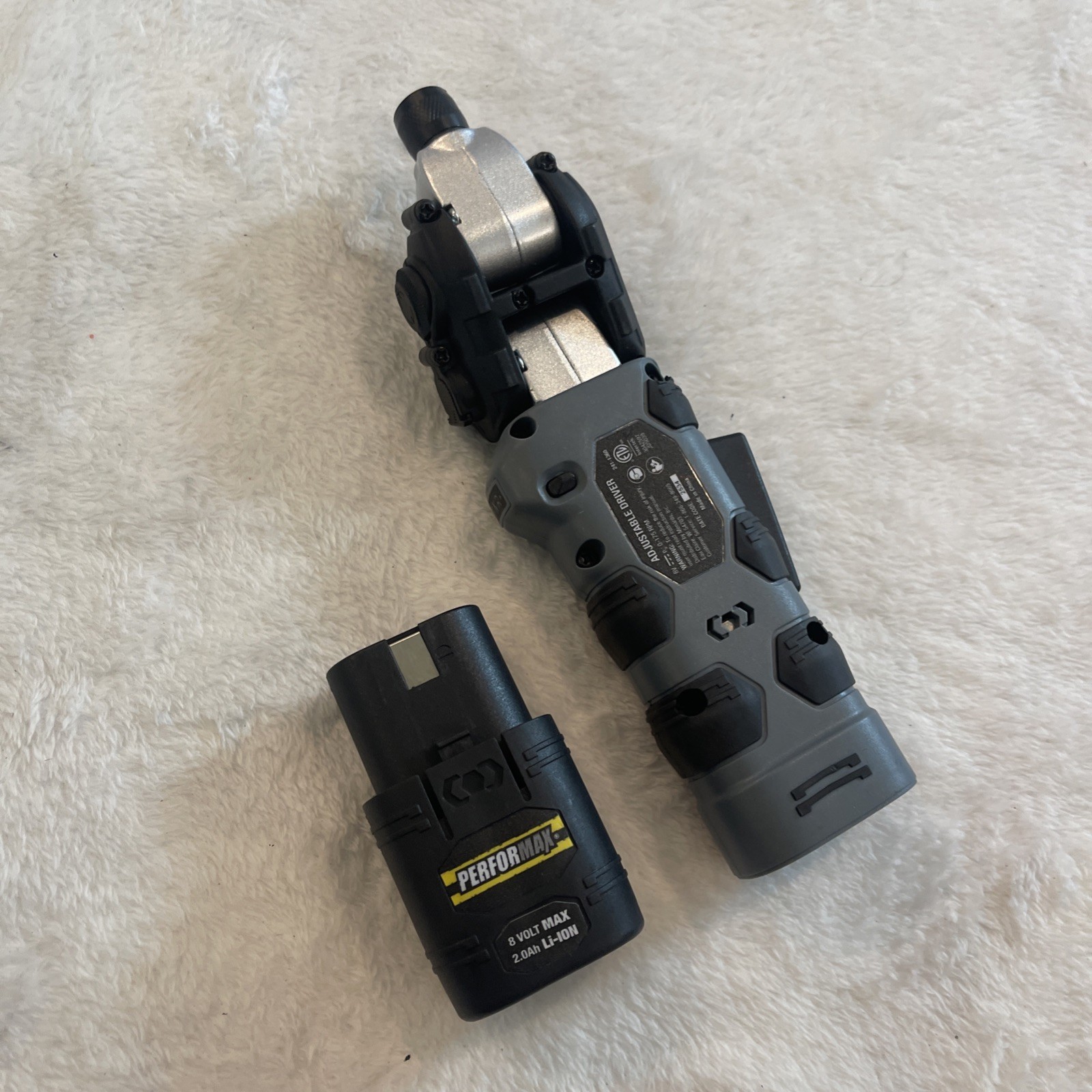 Performax 8V Cordless 1/4&Prime; Multi Pivot Screw Driver TOOL ONLY And Battery