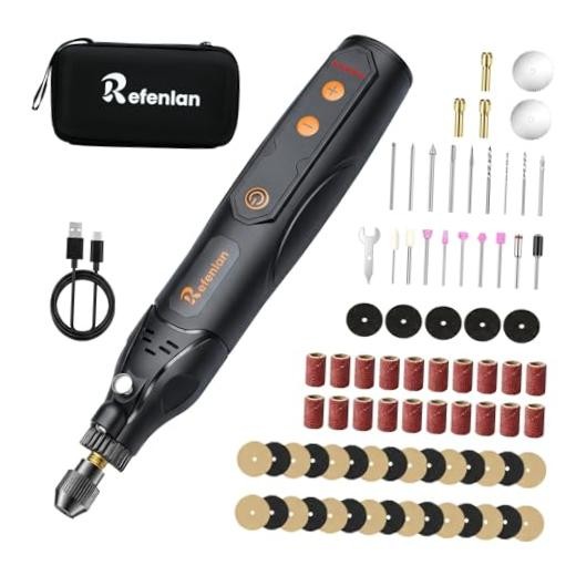 Mini Cordless Rotary Tool, 5 Variable Speed 23000RPM, Black-79pcs Accessories
