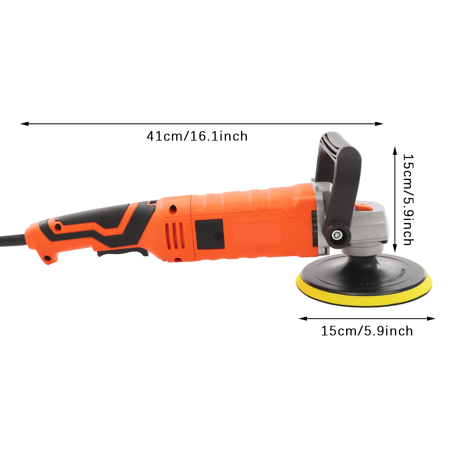 1580W Car Polishing Machine 7-Speed Variable Buffer Waxer with Pads Kit UK