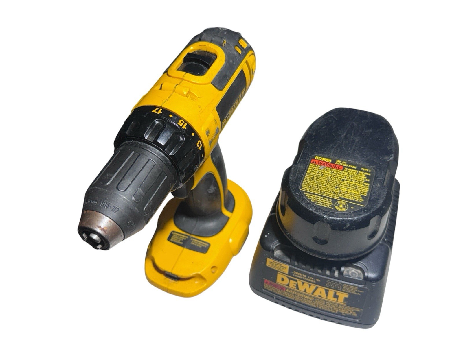 DeWALT DC720 18V Cordless Drill Driver Set – 1/2&Prime; |w/Battery & Charger