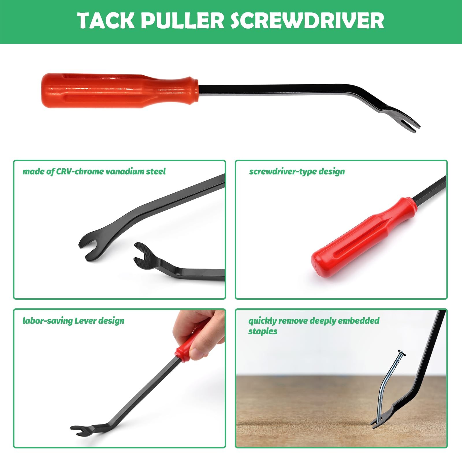 Yauhar 6Pcs Upholstery Staple Remover Tool with 7 » End Cutting Pliers, Tack …