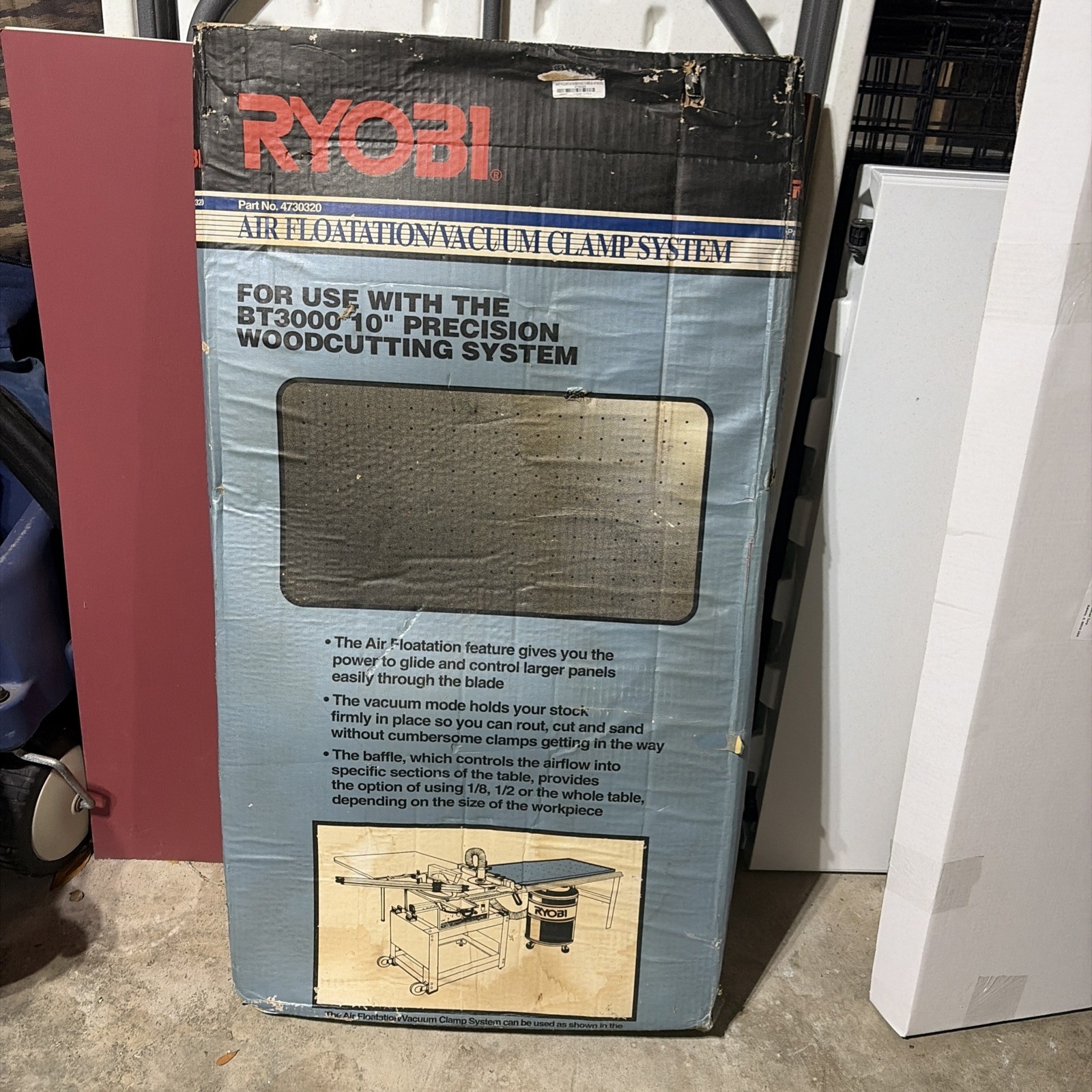 OEM Ryobi BT3000 Air Flotation Vacuum Clamp System part #4730320 New (floor)
