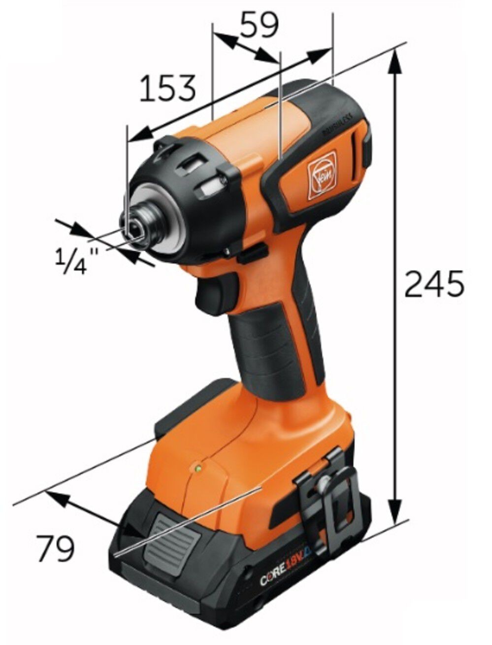 Fein 18V Ascd 18-200 W4 Select As Cordless Impact Driver (Bare Tool)