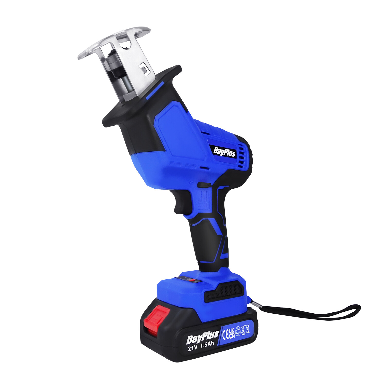 Cordless Compact Reciprocating Saw with Battery & Blades for Cutting Wood Metal
