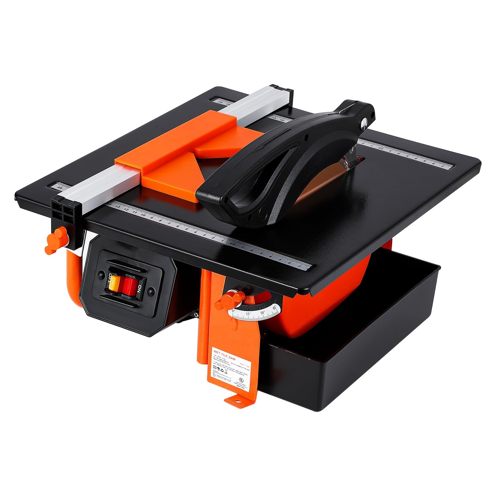 Explorehorizon 7 Inch Wet Tile Saw 3450 Rpm Bevel Cuts Tile From 0 To 45