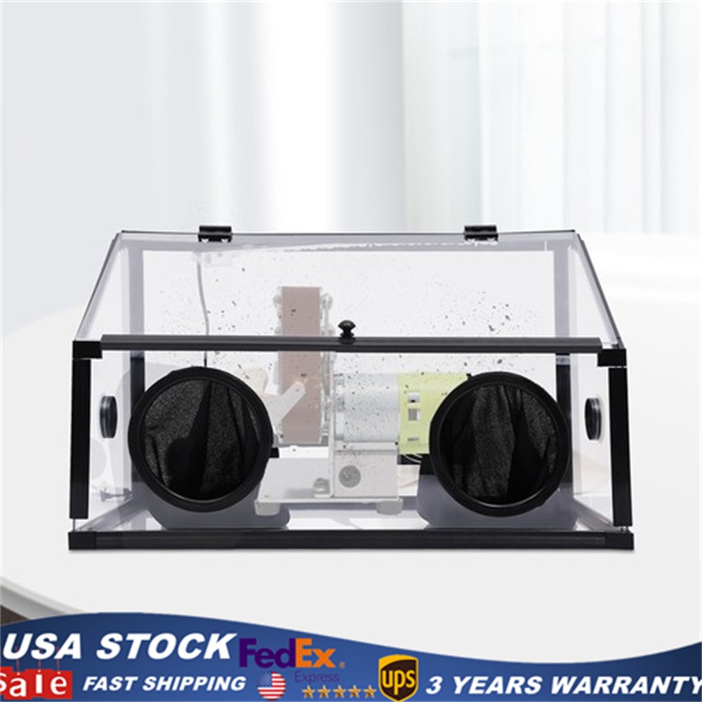 LED Grinding Box for Dust Collector Jewelry Engraving Table Polisher Dust Proof