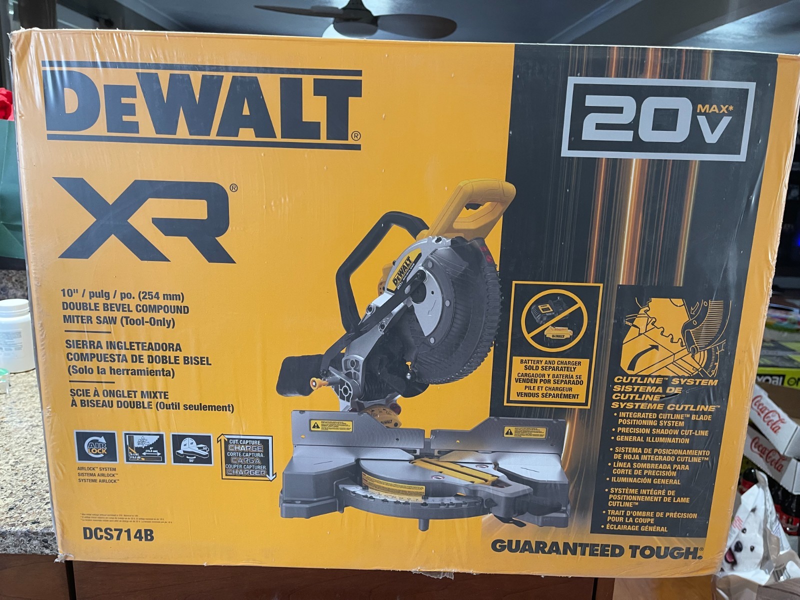 DEWALT Cordless 20V Max 10&Prime; Dual Bevel Compound Miter Saw – DCS714B (TOOL ONLY)