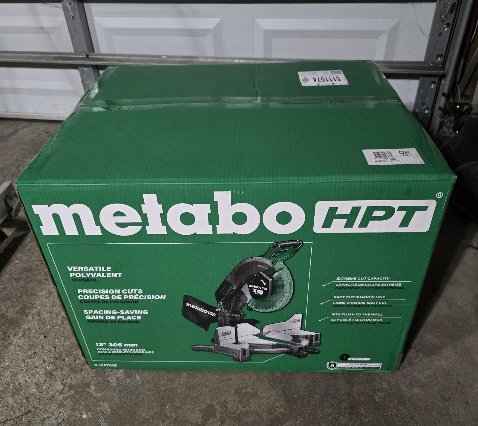 NEW Metabo HPT 12&Prime; 15A Dual Bevel Compound Corded Miter Saw Model C12FDHBM