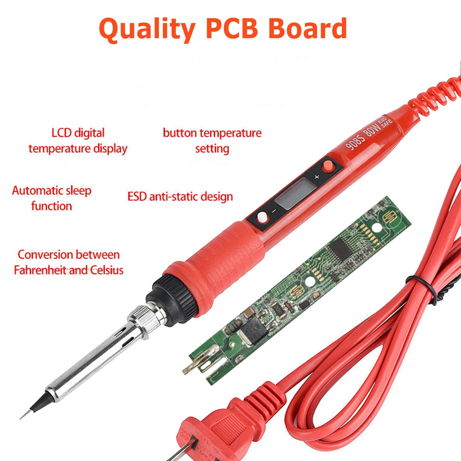 80W Electric Soldering Iron Welding Gun Tool Kit Solder Wire Desoldering Pump
