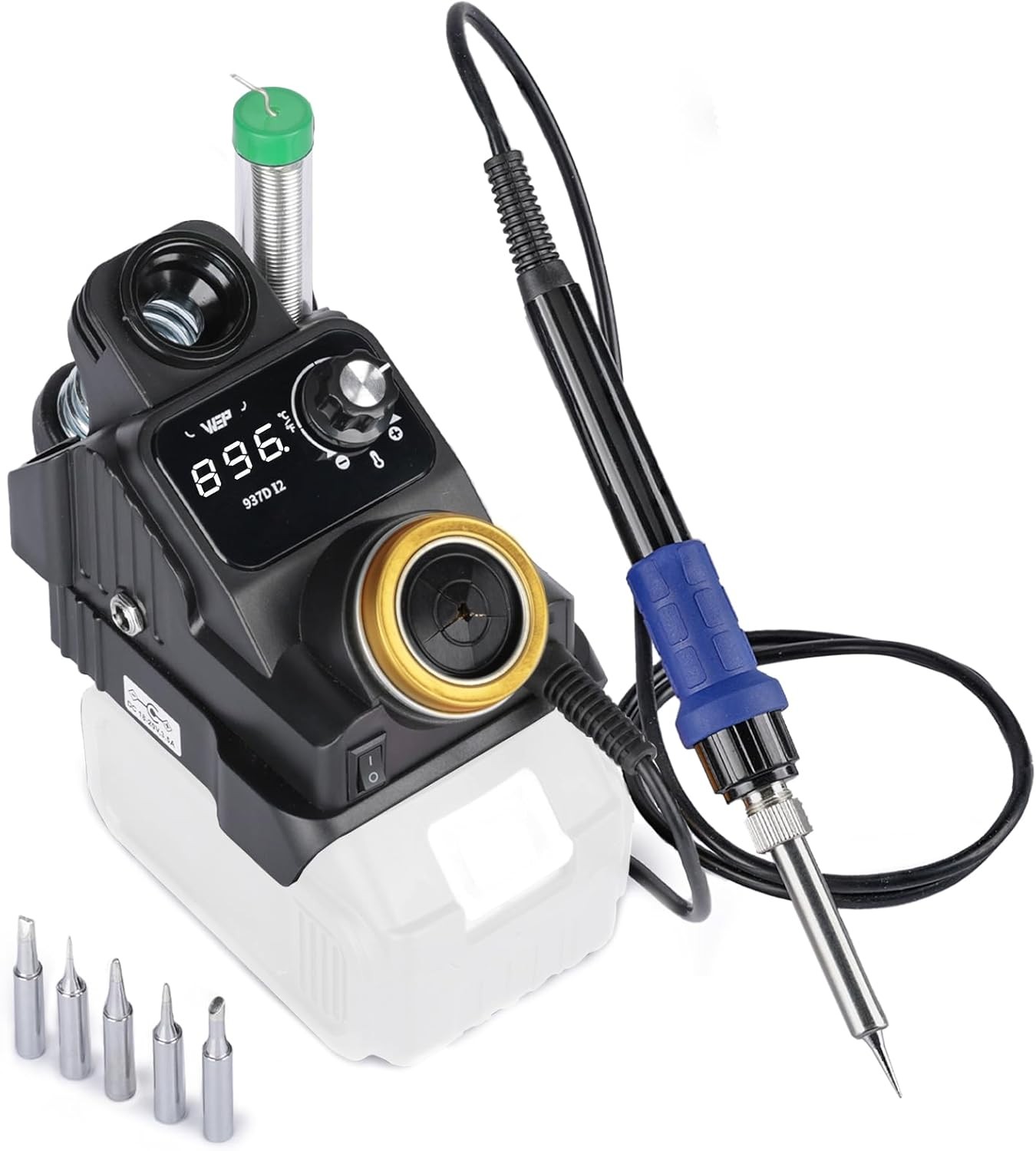 937D-I 3 Cordless Soldering Iron Kit Compatible with Milwaukee 20V/18V Battery,