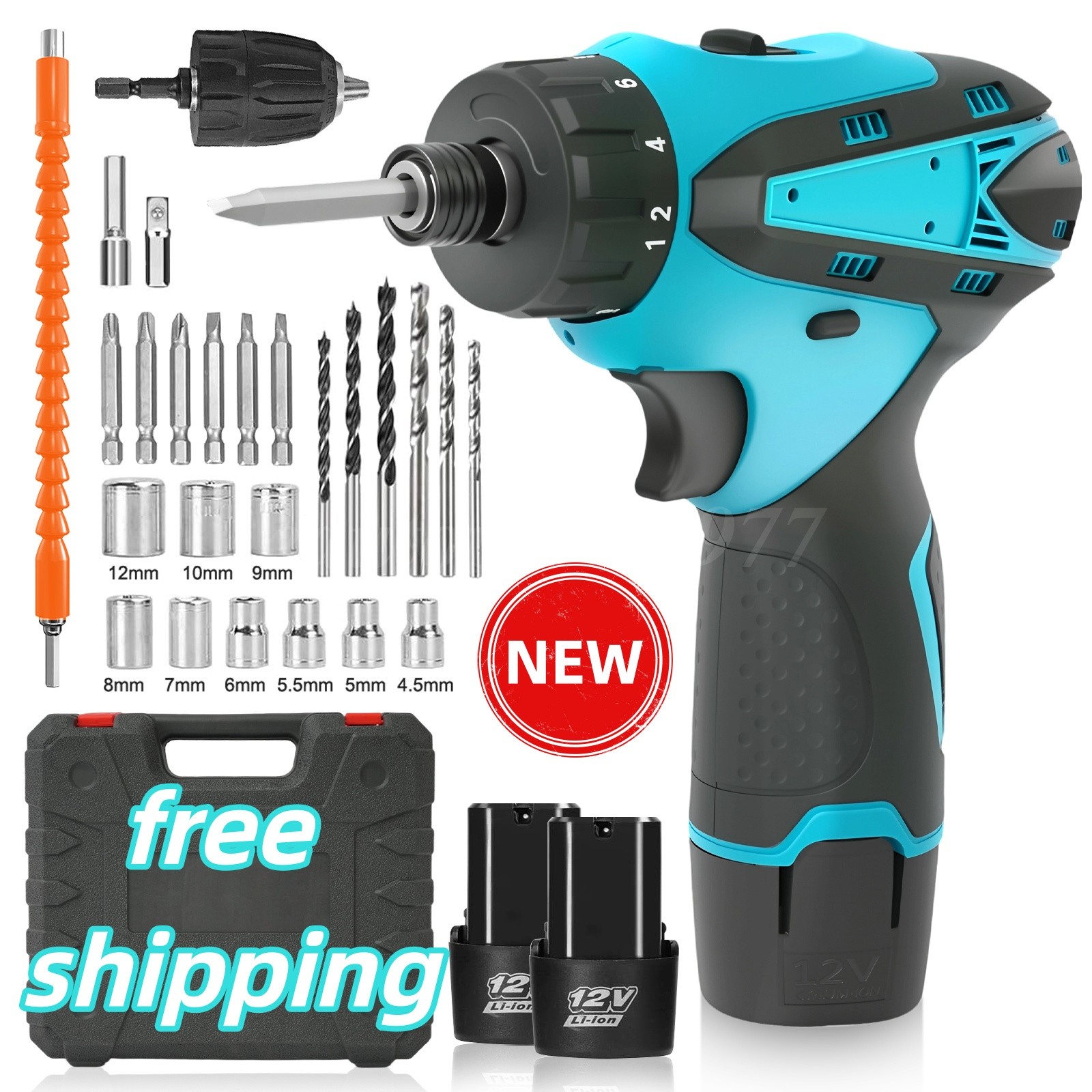12V Multi-function Screwdriver,180N.m Electric Brushless Cordless Hammer Driver