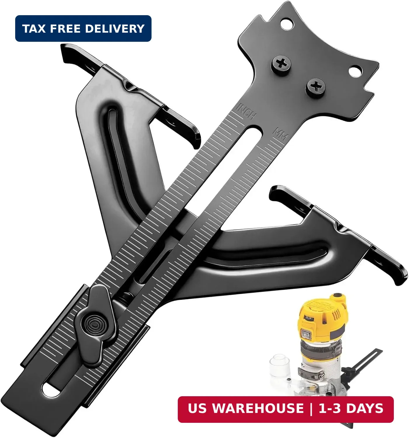 DNP618 Edge Guide for Fixed Base Compact Router, Compatible With DEWALT DWP611 R