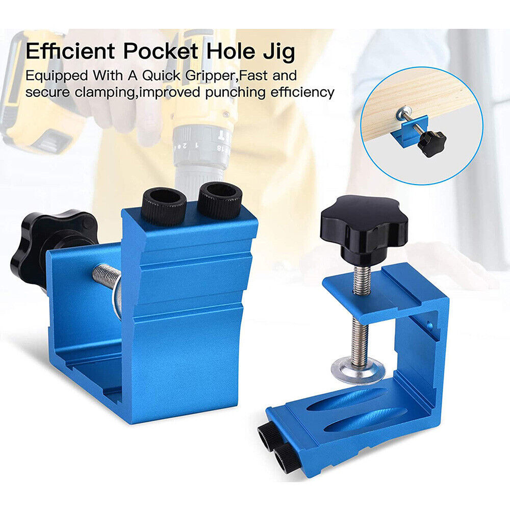 46Pcs Set Slant Hole Locator Woodworking Pocket Jig Locator Hole Punch Kit