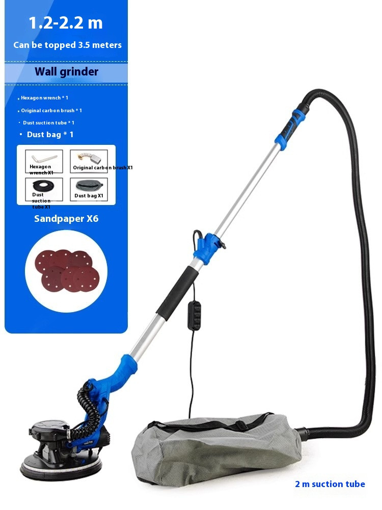 Electric Household Drywall Sander Pole Wall Polisher Dry Wall Sander with LED