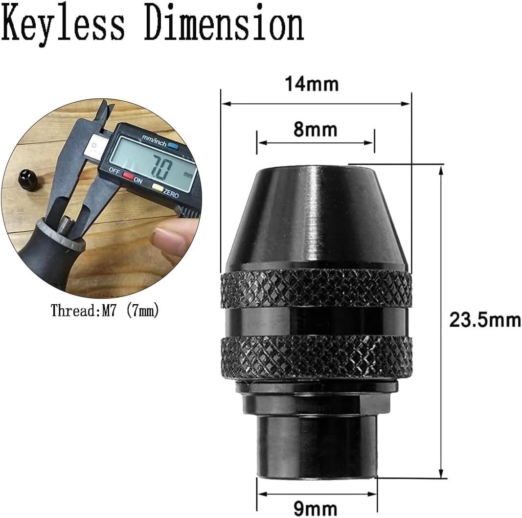 10 Pcs 1/8 » Collet Nut Set – Includes 1/8 » Collet + Clamping Nut + 3-Jaw 44…