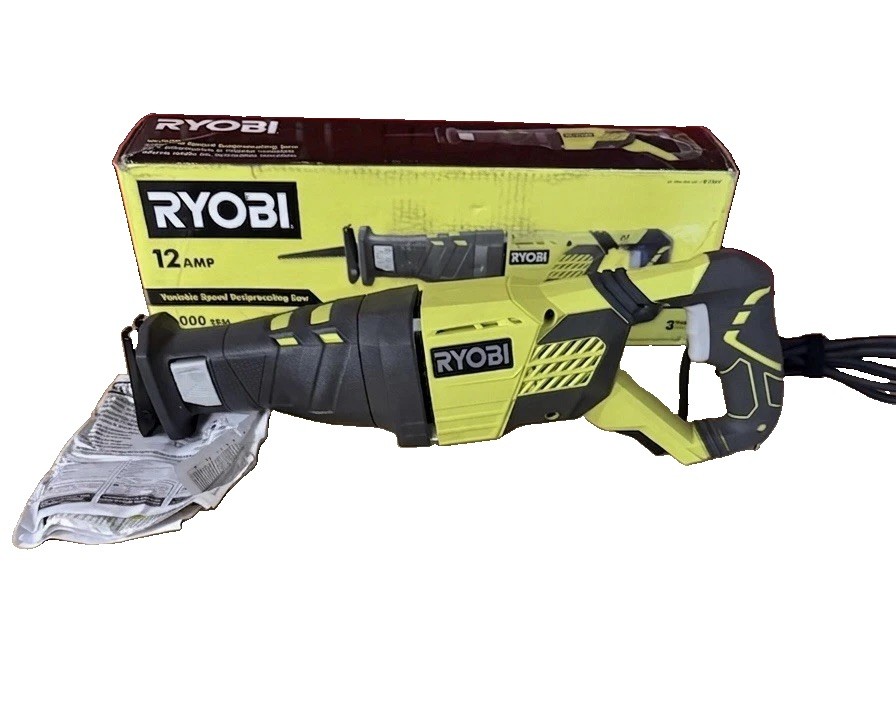 [Open Box] Ryobi 12 Amp Variable Speed Reciprocating Saw RJ186V + Diablo Blade