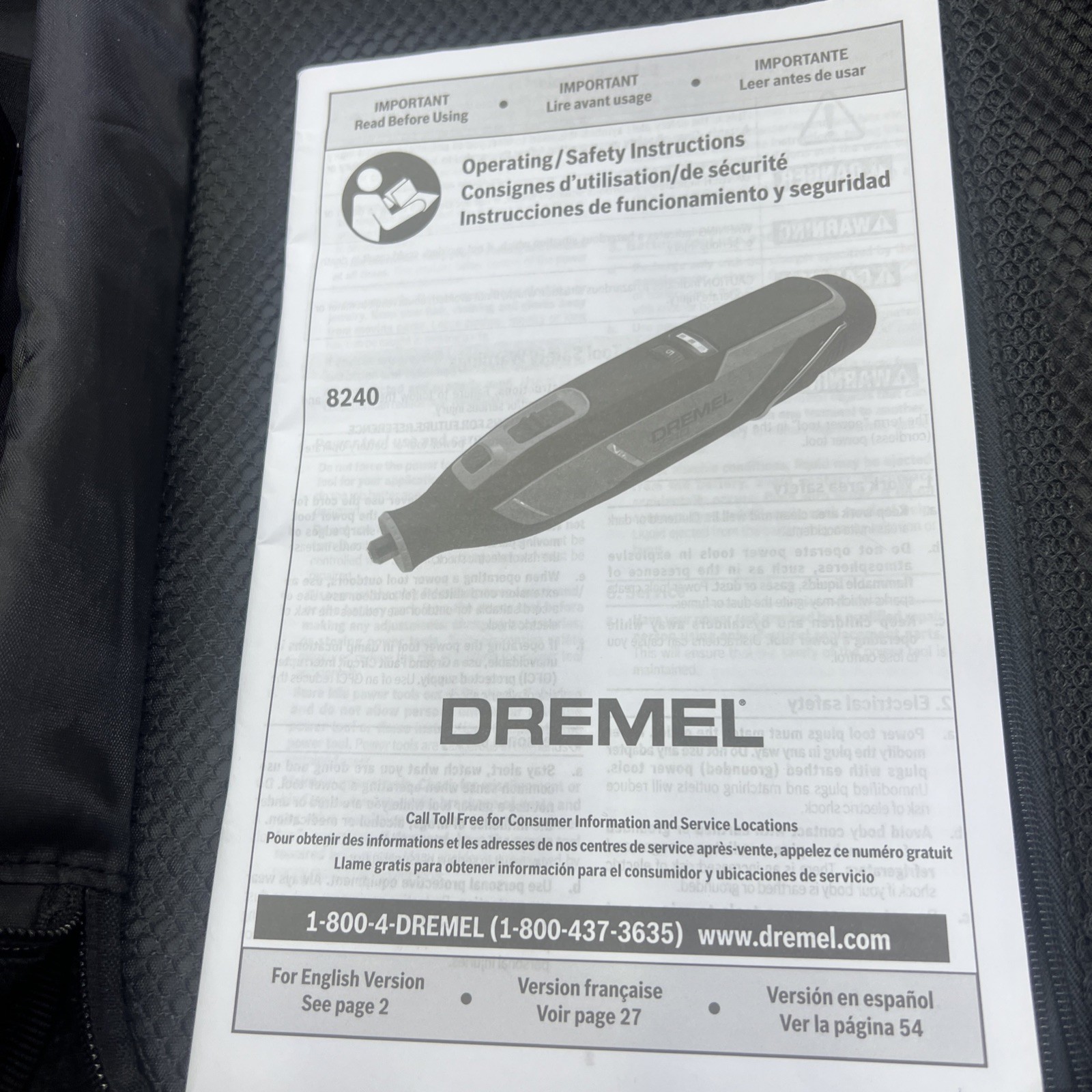 Dremel 8240-5 12V Cordless Rotary Tool Kit with Variable Speed and Comfort Grip
