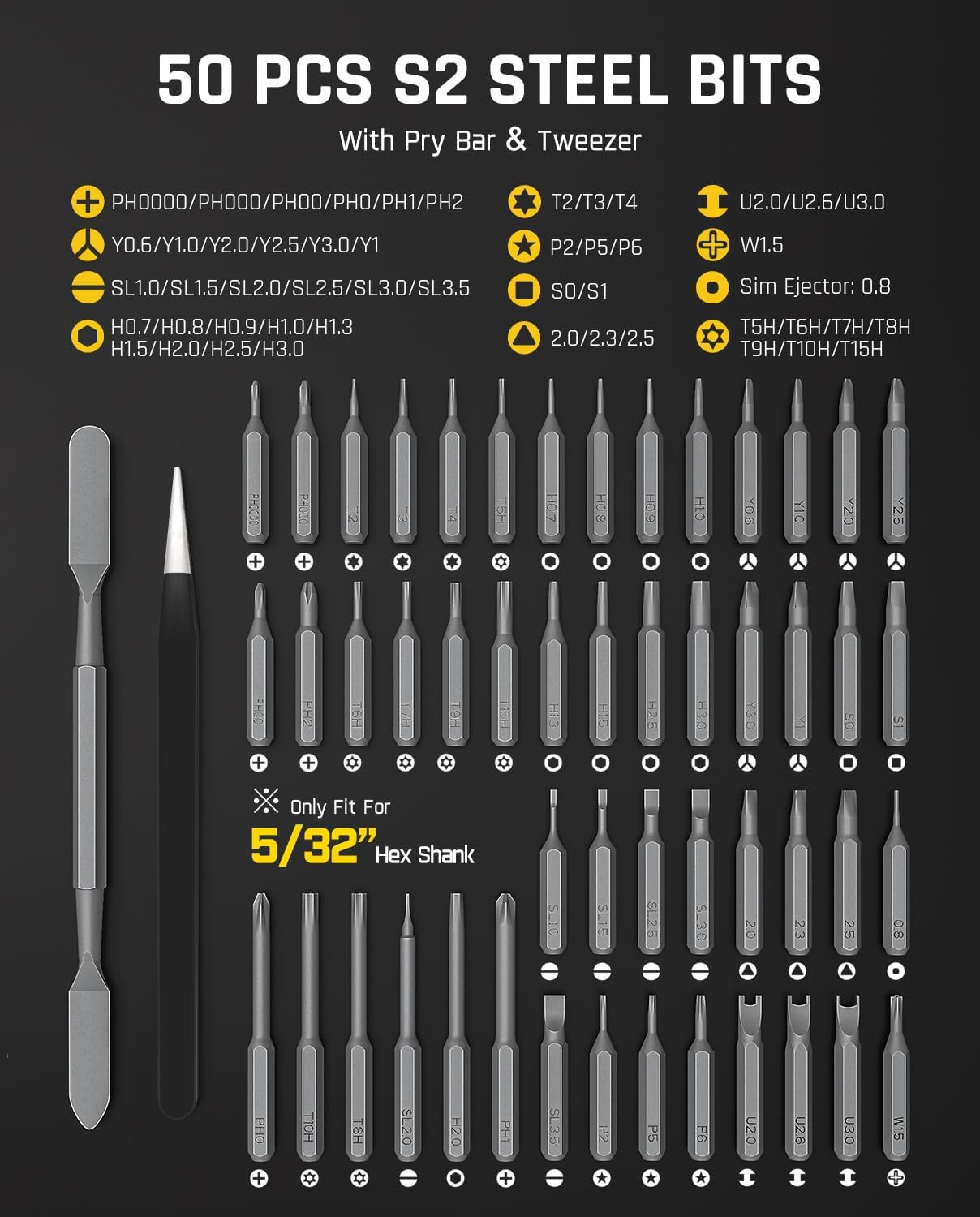 Fanttik E2 Ultra Mini Electric Screwdriver, Cordless Screwdriver, Max 0.6N.M, 50