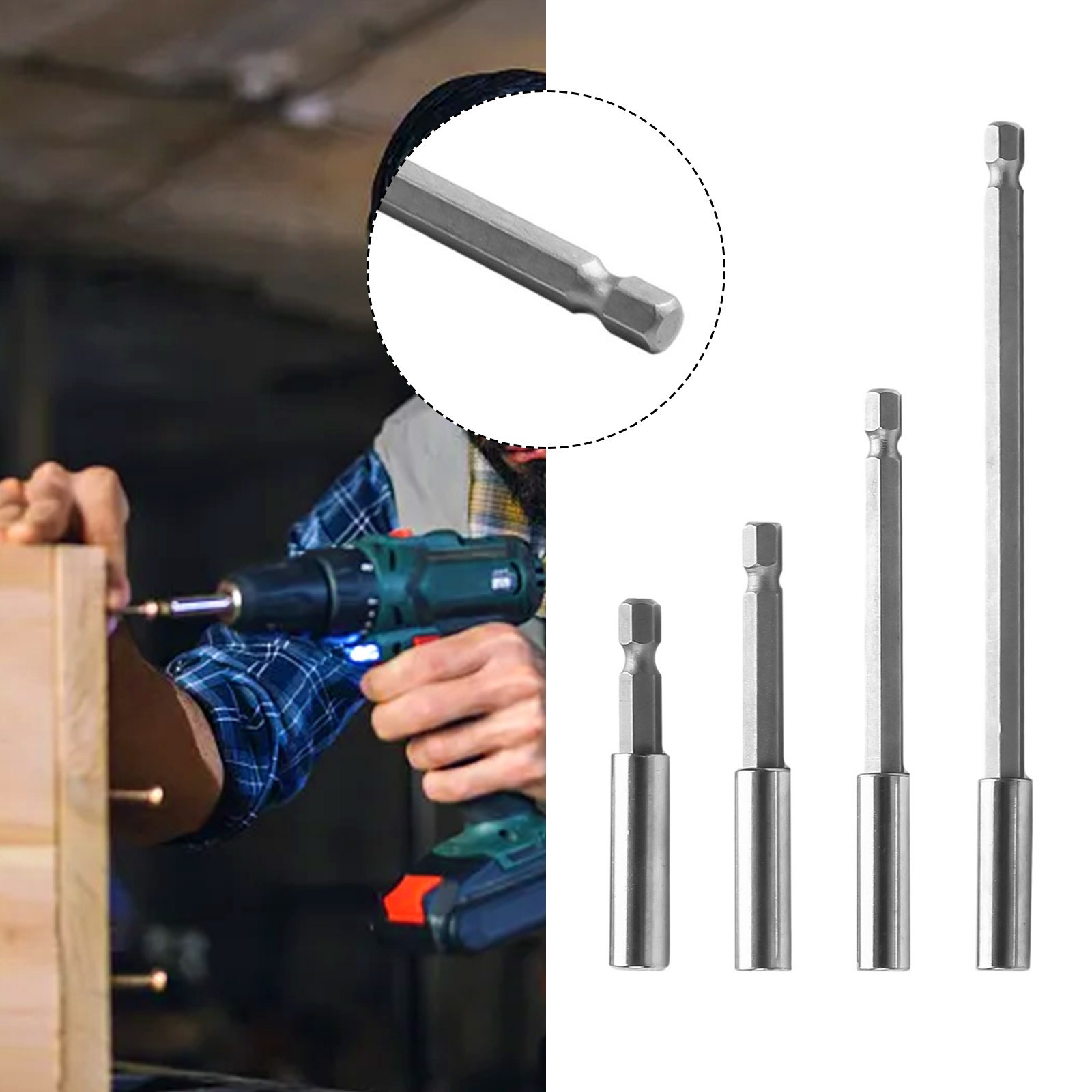 Durale Screw Bits Extension Rod Hand Held Hex-shank Quick Change Replacement