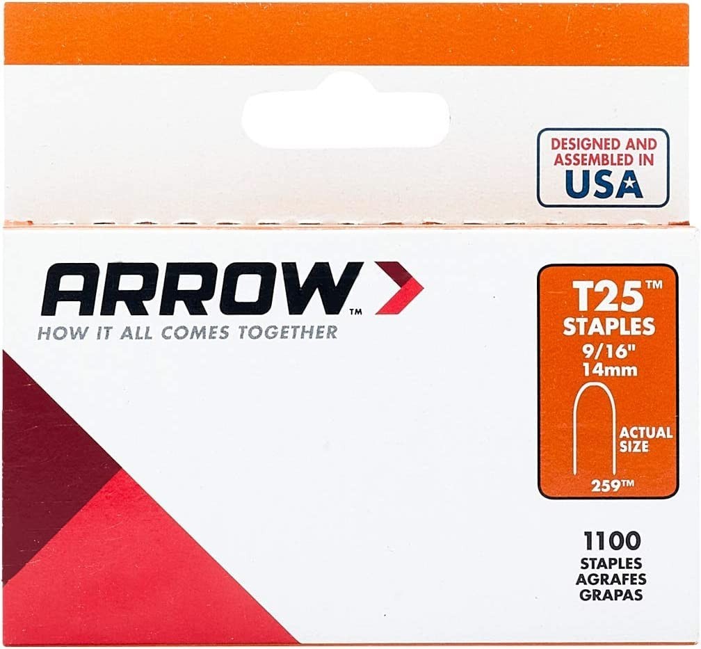 Precision Made Arrow T25 Steel Staples for Safe Low Voltage Installations
