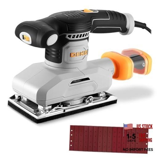 2.2 Amp 1/3 Sheet Palm Sander for Woodworking, Variable Speed up to 26,000