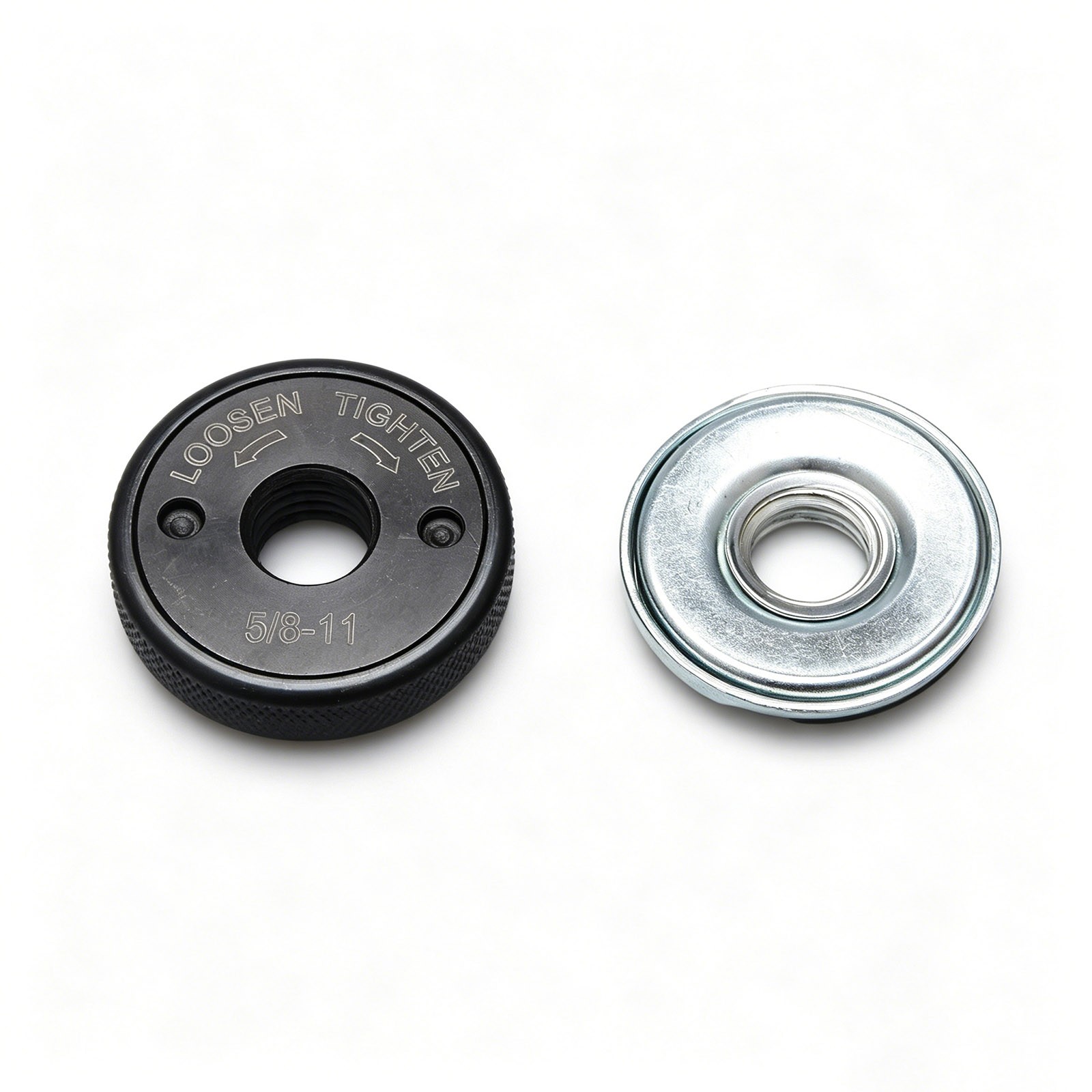 Angle Grinder Flange Nut Kit 5/8&Prime;-11 D-Ring & Knurled for Workshop Garage Use