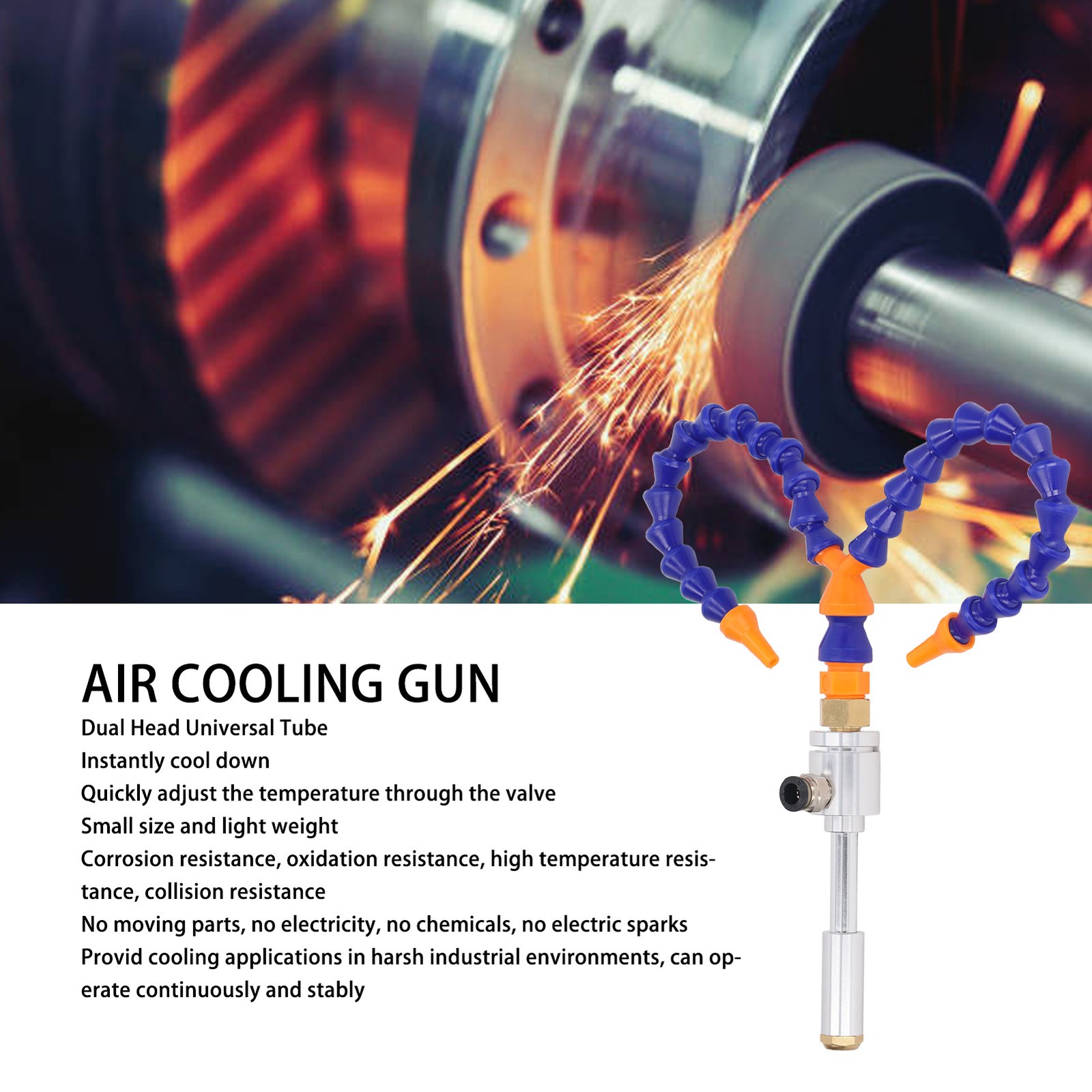 3 Pcs Cold Air Dual Head Efficient Cooling For Industrial Use