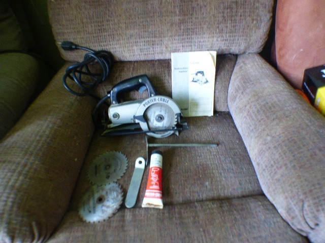 Vtg Porter Cable 314 Heavy Duty 4-1/2&Prime; Worm Drive Trim Circular Saw USA WORKS