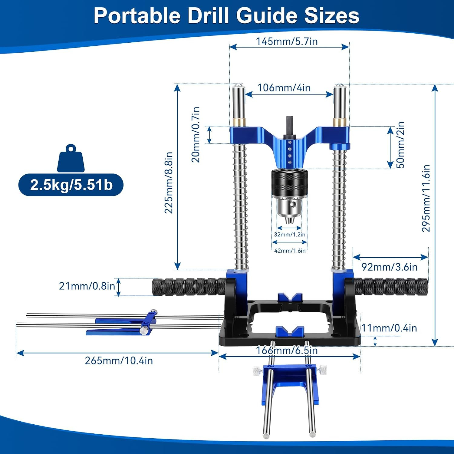 Upgraded Portable Drill Guide, Adjustable 0°To 60°Multi Angle Drill Guide for St