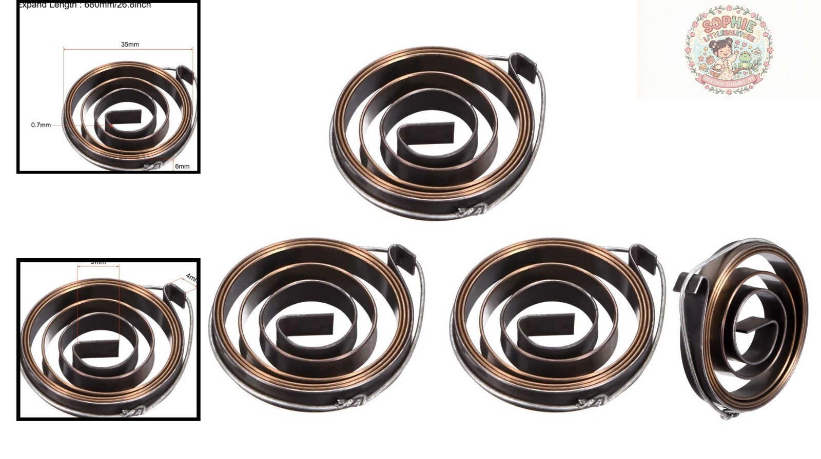 3PCS Drill Press Coil Springs – 2.2Ft Long, Rust-Resistant Blackened Finish